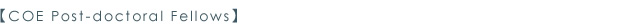 COE Post-doctoral Fellows