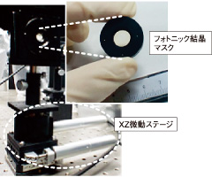 図1 開発中の観測装置の心臓部となるフォトニック結晶マスク