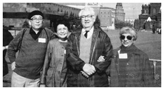 モスクワ赤の広場、Brown先生ご夫妻と（1993年）