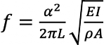 f=α2/2πL √EI/ρA