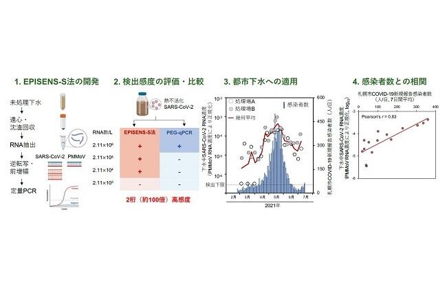 普及に適した下水中新型コロナウイルスの高感度検出技術（EPISENS-S法）を開発～本技術の普及による下水疫学調査の社会実装の加速に期待～