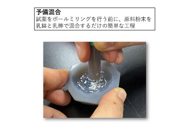 メカノケミカル合成前の手混ぜで固体電解質の性能が劇的に向上～「予備混合」の効能を実証～