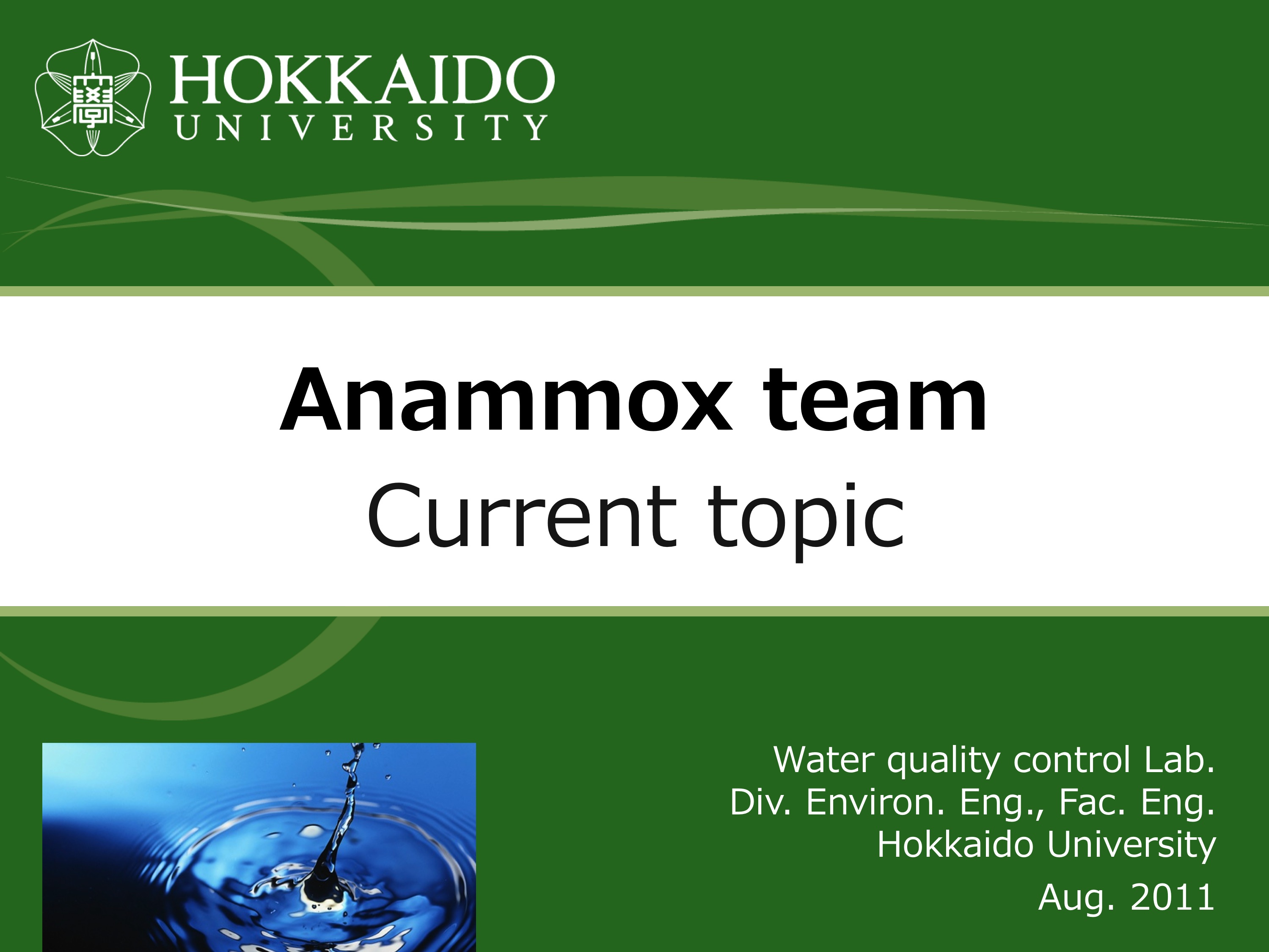 Anammox team Current topic