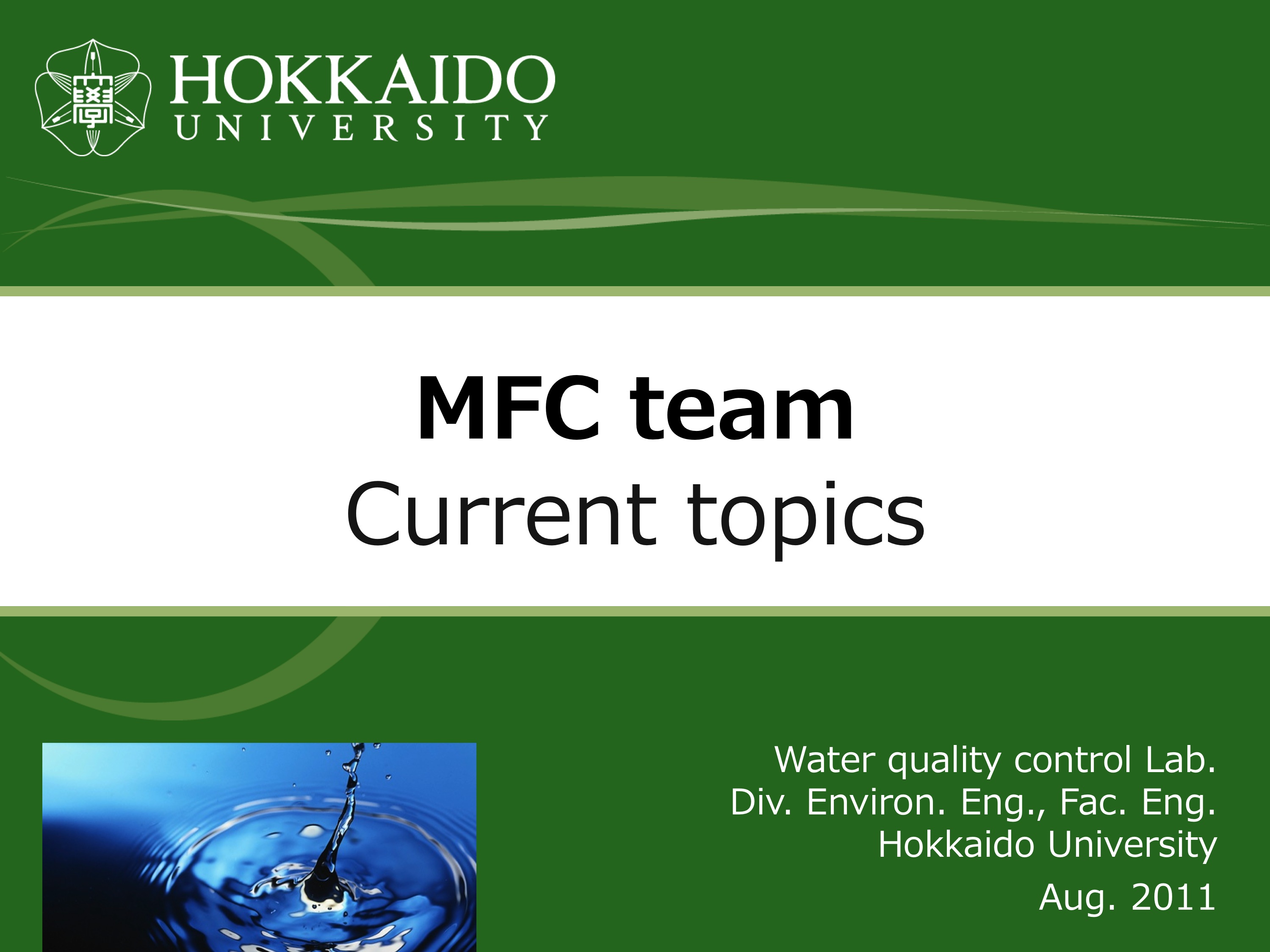 Fecal Pollution team Current topics