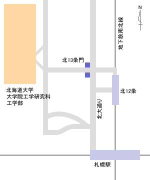 札幌駅からの地図