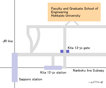 Map from Sapporo station